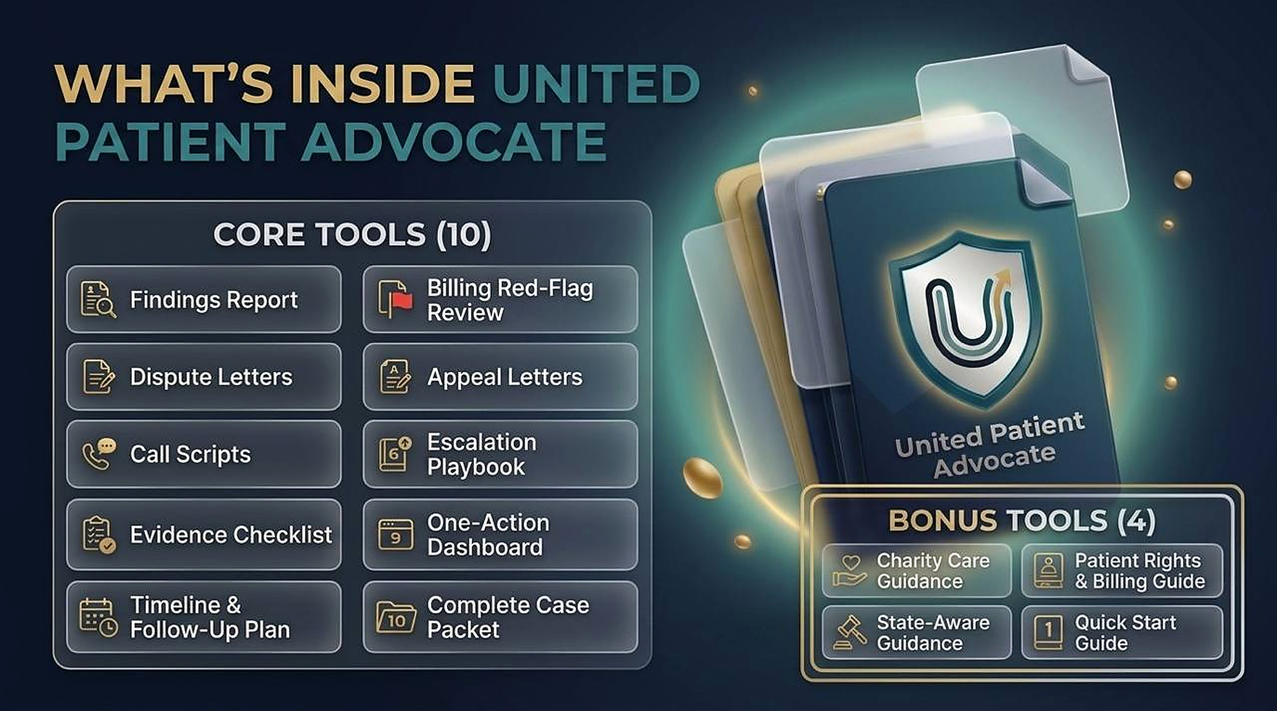 United Patient Advocate core tools and bonus tools